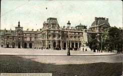 Paris CPA Le louvre et le monument de Gambetta