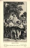 CPA Fantaisie Les chefs d'oeuvre de l'art du 18eme Bacchus et Ariane Cochin De launay
