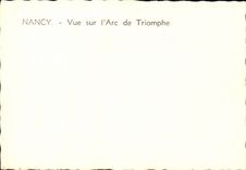 CPM Nancy Vue de l'arc de triomphe
