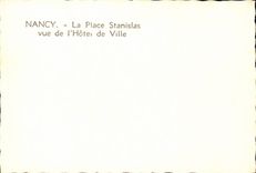 CPM Nancy La place Stanislas vue de l'hotel de ville