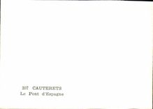 MODERNE KARTE Cauterets die Brucke von Spanien