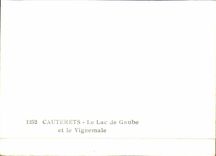 MODERNE KARTE Cauterets der See Gaube und Vignemale