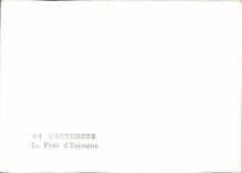 MODERNE KARTE Cauterets die Brucke von Spanien