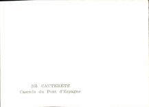 MODERNE KARTE Cauterets Kaskaden der Brucke von Spanien