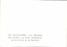 MODERNE KARTE Cauterets die thermischen Bader ddes liess uns mit dem Brucke Str-Retter verkratzen und mit Railliere voll reiben