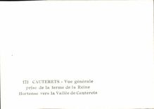 DIE MODERNE KARTE Cauterets Ansicht vertreten vom Bauernhof der Hortense Konigin in Richtung zum Tal von Cauterets