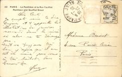 Paris CPA the Pantheon and Rue Soufflot