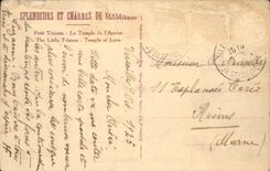 Versailles CPA Small Trianon Temple of the love