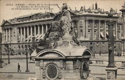 Paris CPA Statue Places Harmony of Strasbourg and Automobile club of France