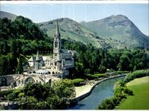 Lourdes CPA Basilica and Gave