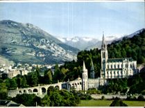 Lourdes CPA the basilica and the peak of Jer