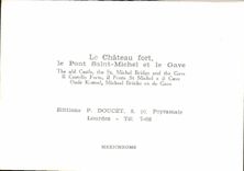 Lourdes CPA the strong castle the Holy bridge Michel and Gave