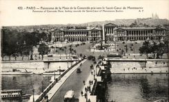 Paris CPA Panorama of the place of the Harmony taken towards the Sacring Heart of Montmartre