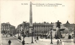 Paris CPA Places Harmony the fountains of the obelisk