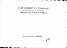 Saint Bertrand de Comminges CPA Chorus der Kathedralestalle und das Organ umkleiden Organ