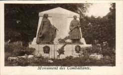 Belgium Malignant CPA Monument of the combatants