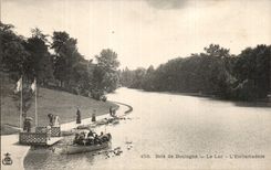 CPA Paris Bois de Boulogne Le lac Embarcadere