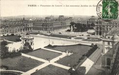 CPA Paris Panorama du Louvre les nouveaux jardins du CArrousel