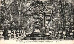 CPA Paris Fountain Medicis Garden of Luxembourg