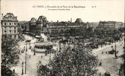 CPA Paris Together of the place of the Republic