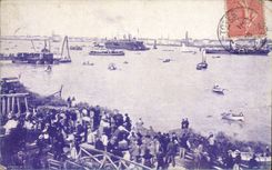 CPA Fantasy Arrival of the boat to the port