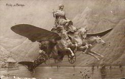 CPA fur die Vaterland Pferde