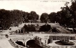 Nimes CPA der Garten der Terrasse