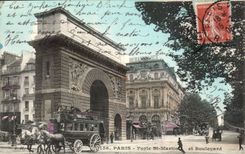 Paris CPA Gate St Martin and boulevard