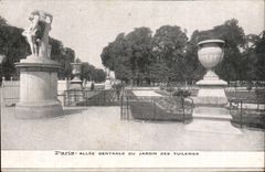 Paris CPA Allee centrale du jardin des tuileries