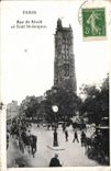 Paris CPA Rue de Rivoli et Tour Saint Jacques