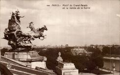 Paris CPA Trocadero Reason for the Grand Palais and the valley of the Seine