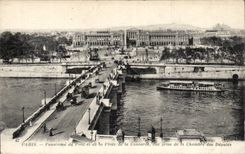 Paris CPA Panorama of the bridge and the aplce of the Harmony seen from of the House of Commons