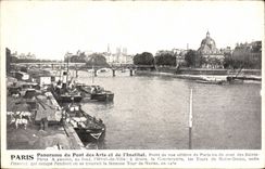 Paris CPA Panorama du pont des Arts et de l'institut