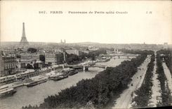 Paris CPA Panorama de Paris Tour Eiffel