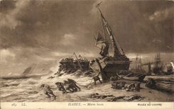 CPA Isabey Maree basse Musee du Louvre Paris 