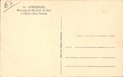 Strasbourg CPA Mausoleum of the Marshal of Saxony to the church Saint Thomas