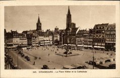 Strasbourg CPA Places Kleber and the cathedral