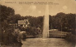 Strasbourg CPA Left to the orangery Alsatian rustic House with fountain