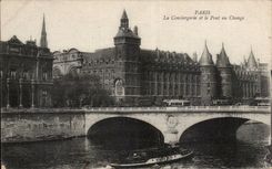 Paris CPA La Conciergerie et le pont au change
