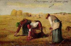 CPA Fantaisie Compiegne Paysans Glaneurs