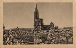 Strasbourg CPA Panoramic View taken of the hospital