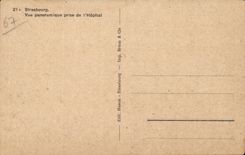 Strasbourg CPA Panoramic View taken of the hospital