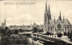 Strasbourg CPA Protestant Church of the garrison and the cathedral