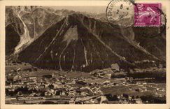 CPA Chamonix et le Mont Blanc Brevant vus de la cascade de Blaitiere