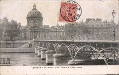 Paris CPA the bridge of Arts at the Institute