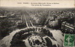Paris CPA Which occurred Malakoff Eylau and Kleber Seen from of Trocadero
