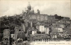 Paris CPA Montmartre and the Sacring Heart