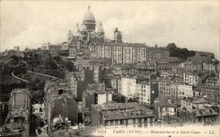 Paris CPA Montmartre and the Sacring Heart