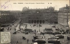 Paris CPA Parks St Lazare Cour of Rome