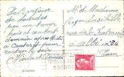 CPA With the blessed cave I have request for you Bernadette Soubirous